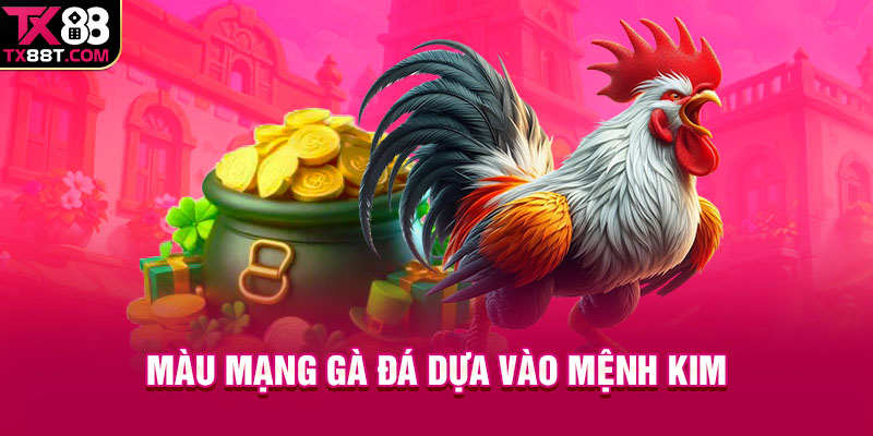Màu mạng gà đá dựa vào Mệnh Kim
